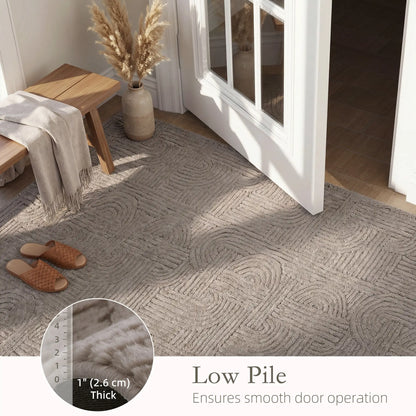 7.5x9.5 Faux Fur Rug, Non-Slip Carpet for Living Room, Bedroom, Tan Area Rugs at Gallery Canada