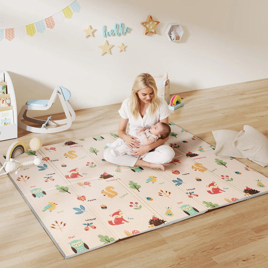 Foldable Baby Play Mat, Reversible Foam Crawling Mat, Toddler Nursery Kids Gym & Playmats Multi Colour at Gallery Canada